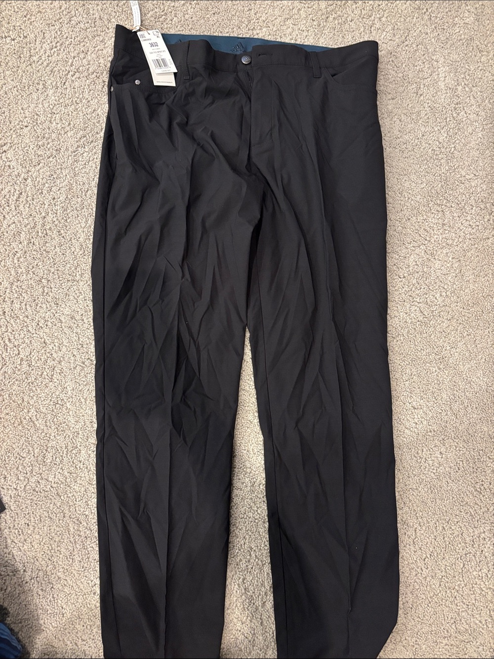 adidas Men's Black Dress Pants - Straight Fit